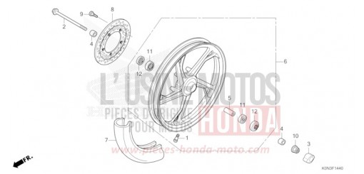 FRONT WHEEL CBF125MER de 2024